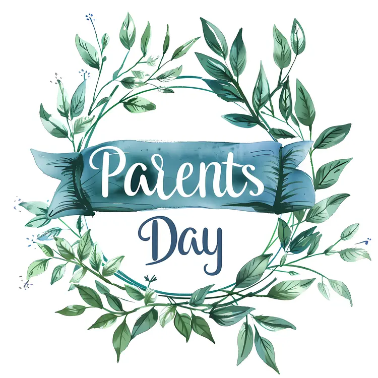 Parents Day Wreath with Green Leaves