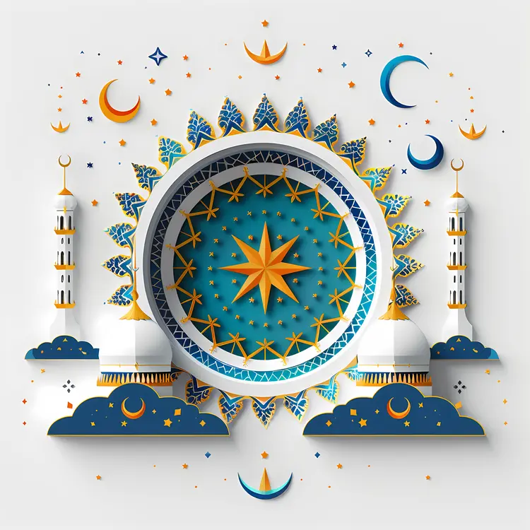 Colorful Mosque Illustration