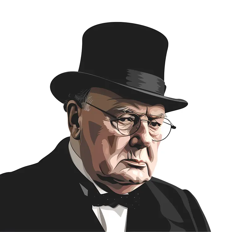 Man in Top Hat and Glasses