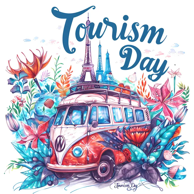 Tourism Day Celebration with Colorful Van