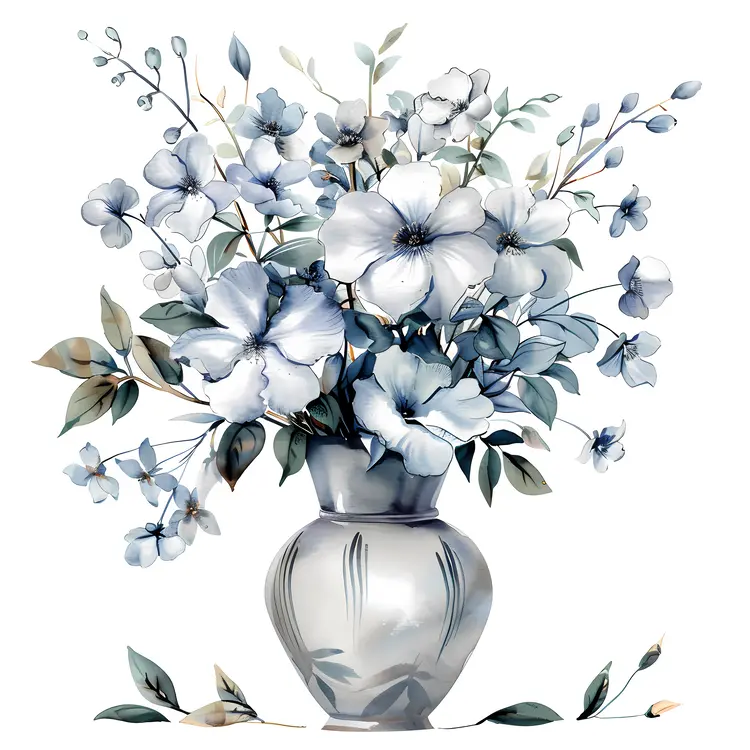 Elegant Vase with White Flowers