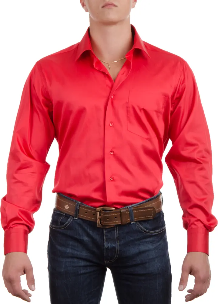 Bright Red Long Sleeve Shirt
