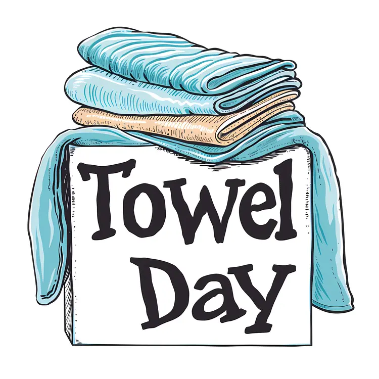 Stacked Towels for Towel Day