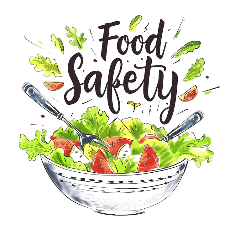 Food Safety Concept with Colorful Salad