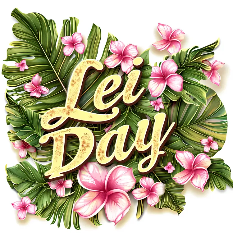 Lei Day Celebration with Pink Flowers