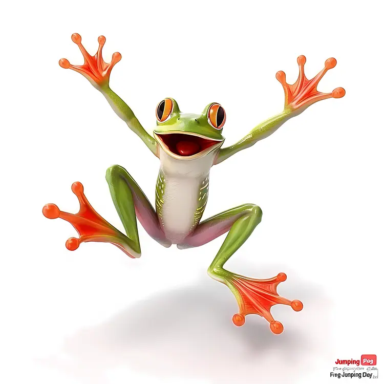 Cartoon Frog Jumping