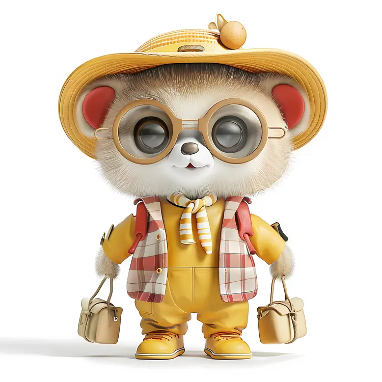 Cute Bear in Yellow Outfit