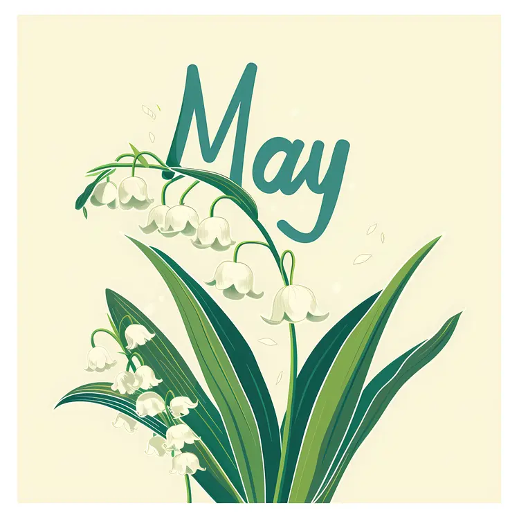 Lily of the Valley with May Text