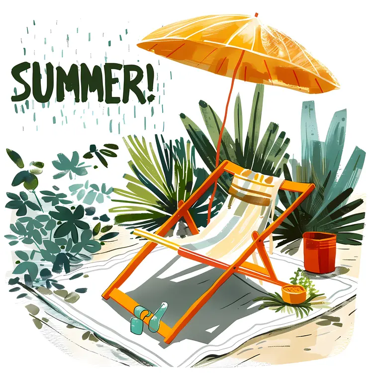 Relaxing Summer Beach Scene