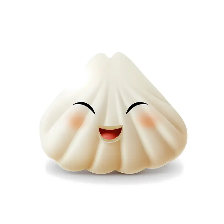 Smiling Cute Dumpling Cartoon