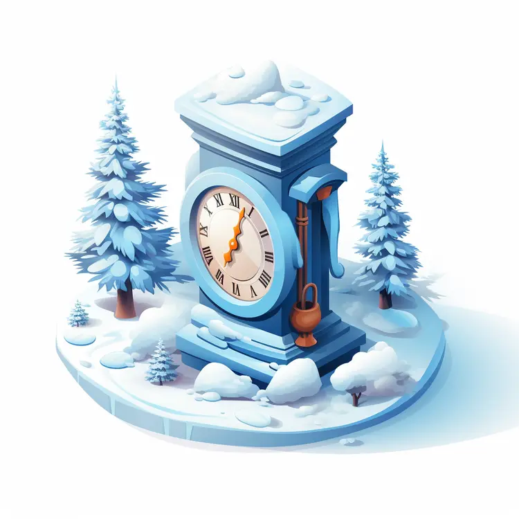 Clock Tower in Winter