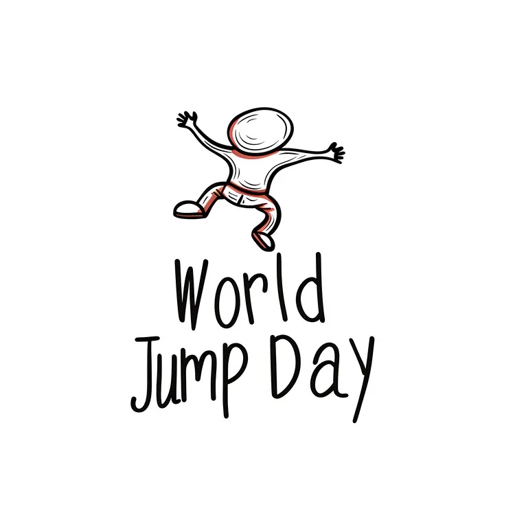 Happy Jumping Child for World Jump Day
