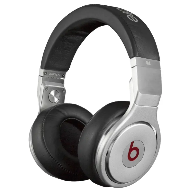 Silver and Black Beats Over-ear Headphones