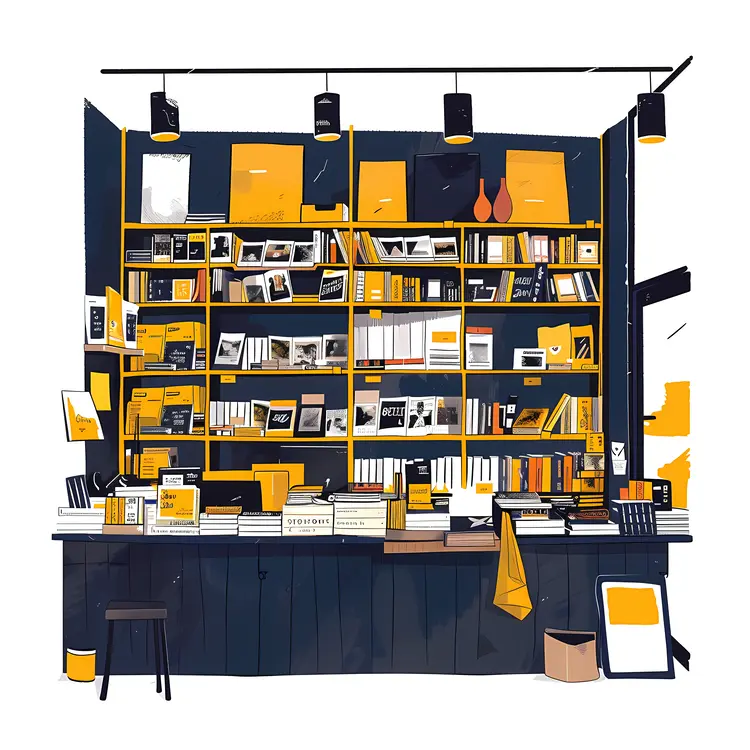 Yellow and Black Bookstore