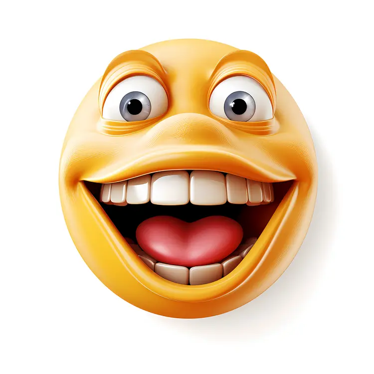 Excited Yellow Smiley Face Emoji