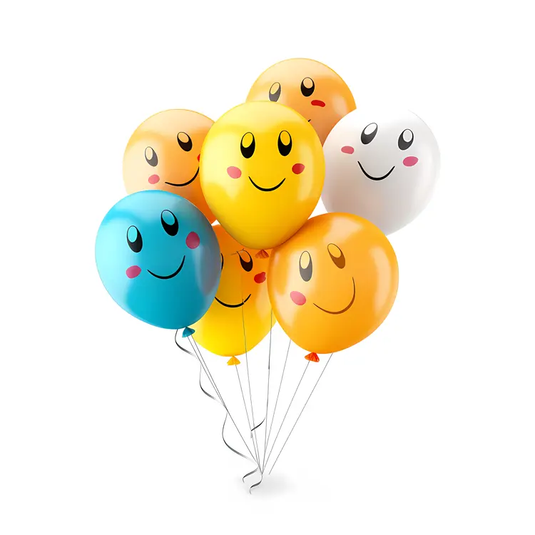 Colorful Smiley Balloons