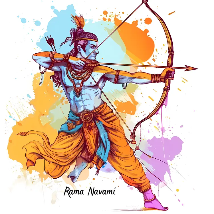 Rama Navami Archer Illustration
