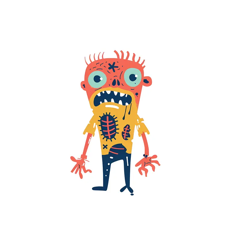 Colorful Cartoon Zombie