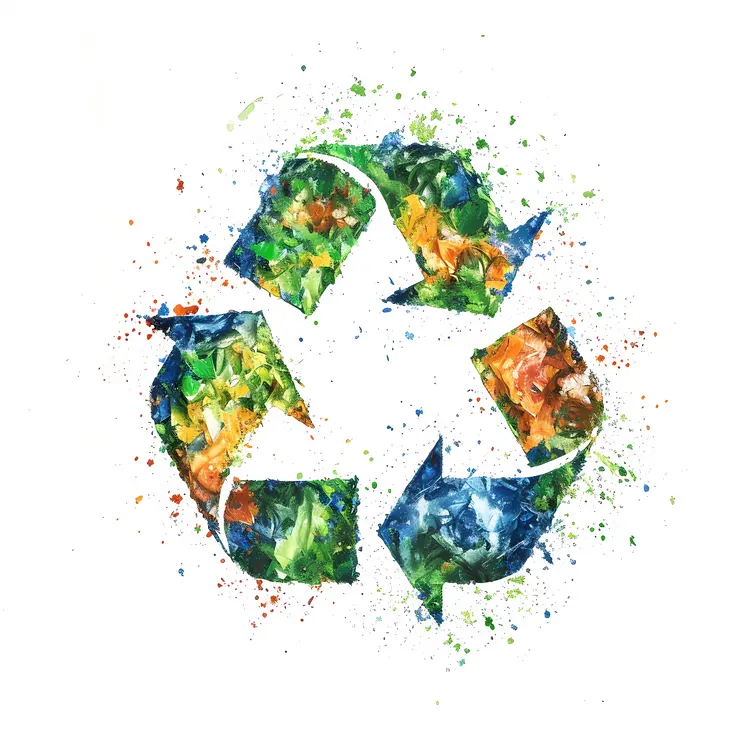 Colorful recycling symbol