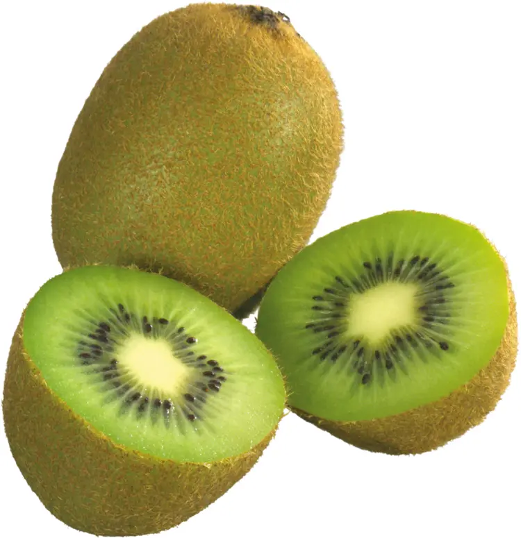 Whole and Halved Kiwi