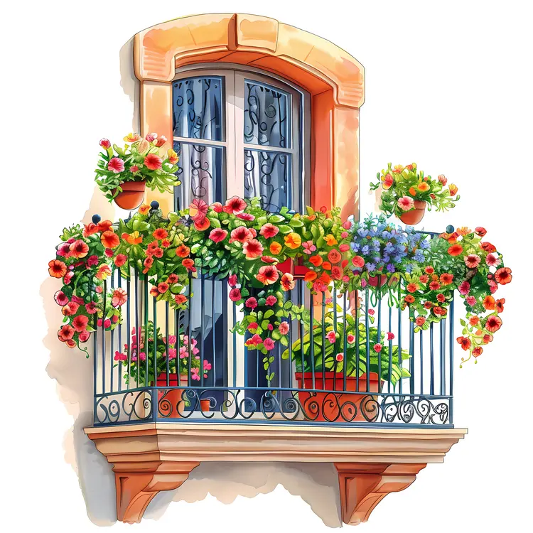 Beautiful flower balcony