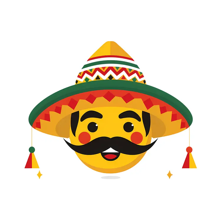 Happy Emoji with Sombrero