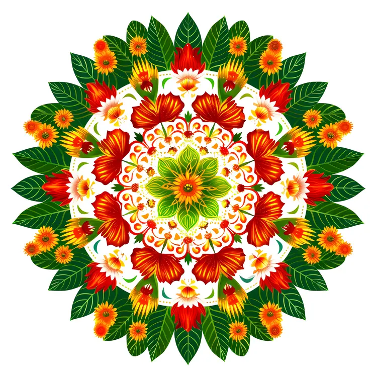 Colorful Floral Mandala