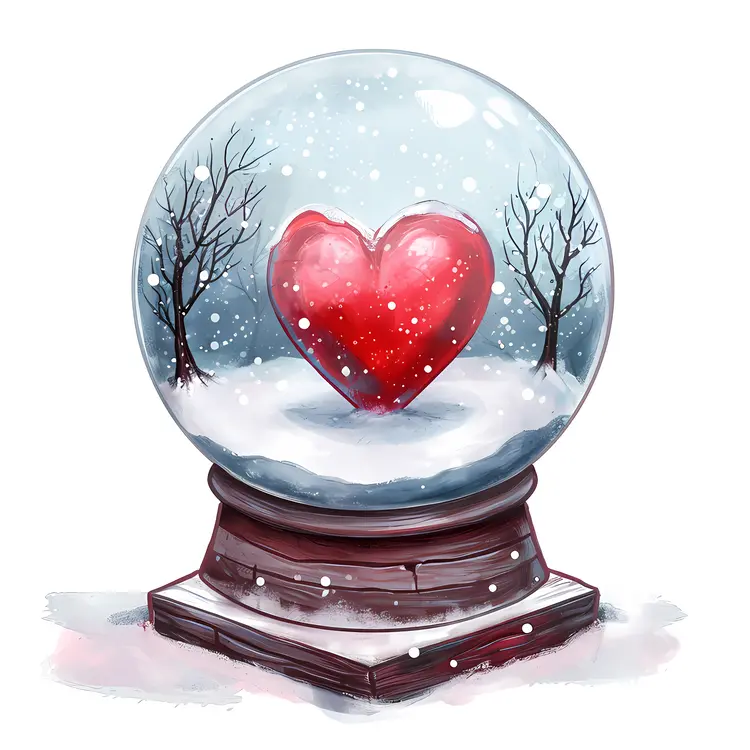 Heart in Snow Globe