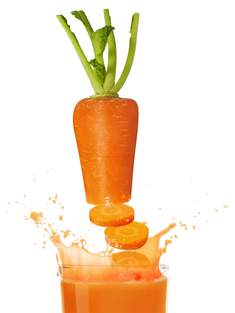 Fresh Carrot Juice Splash