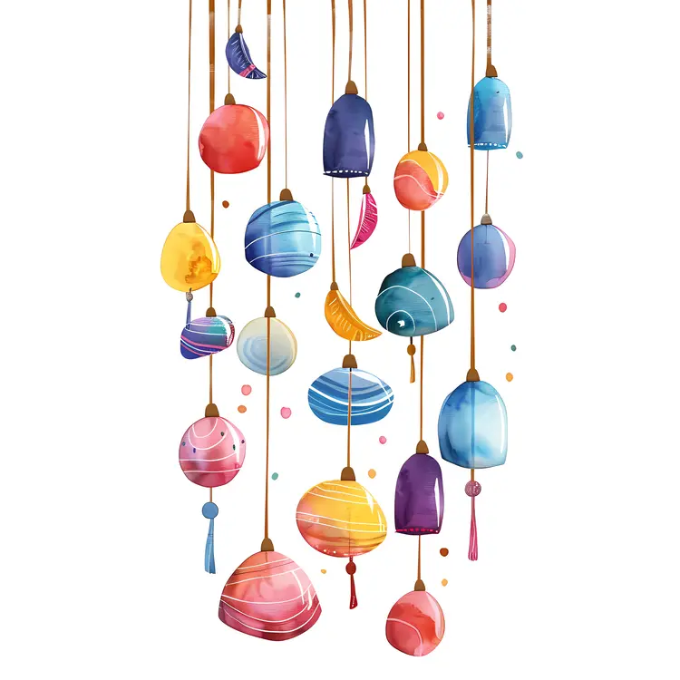 Colorful Wind Chimes for Outdoor
