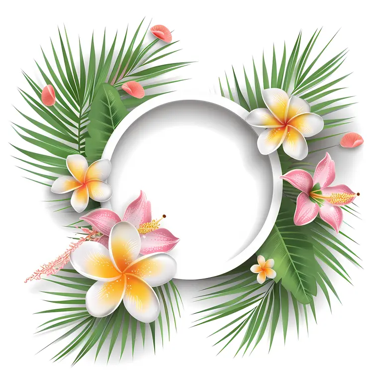 Tropical Floral Frame