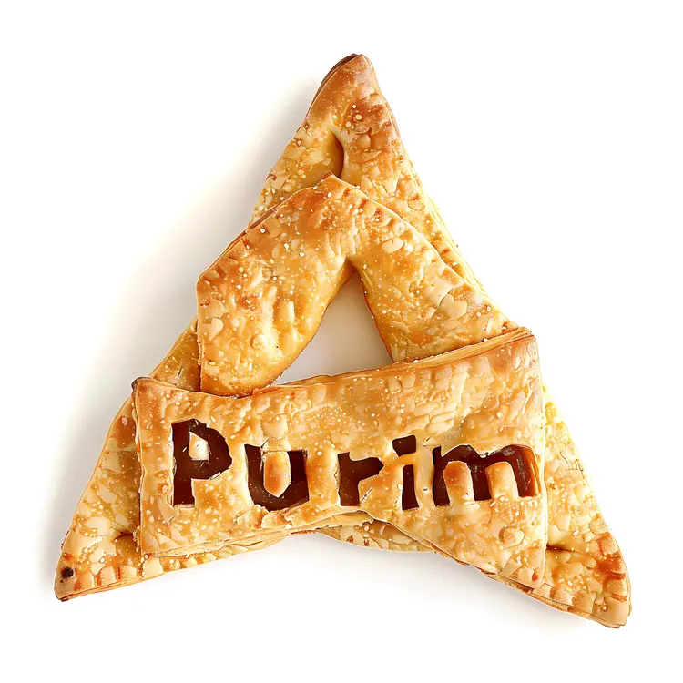 Hamantaschen with Purim Text Illustration