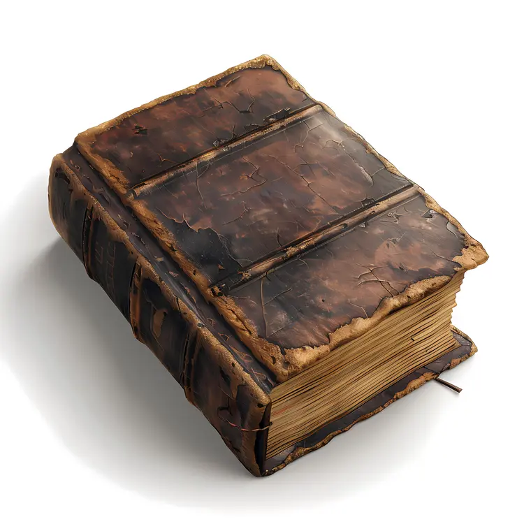 Vintage Leather Bound Old Book