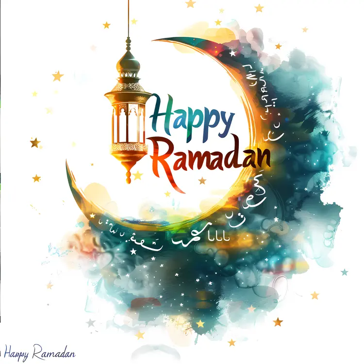 Happy Ramadan Celebration Illustration