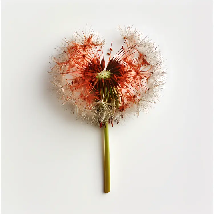 Heart-shaped Dandelion Illustration