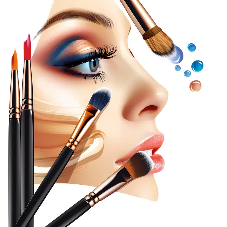 Cosmetic Makeup Brushes for Face