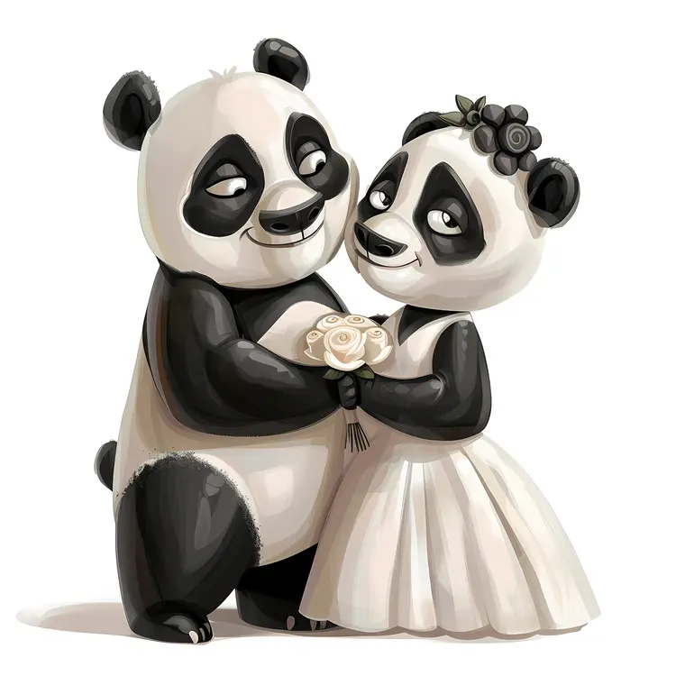 Wedding Couple Pandas