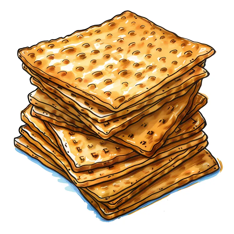Stack of Square Crackers