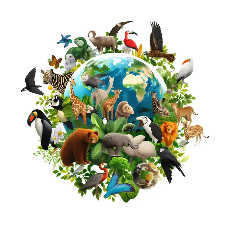 World with Animals and Birds