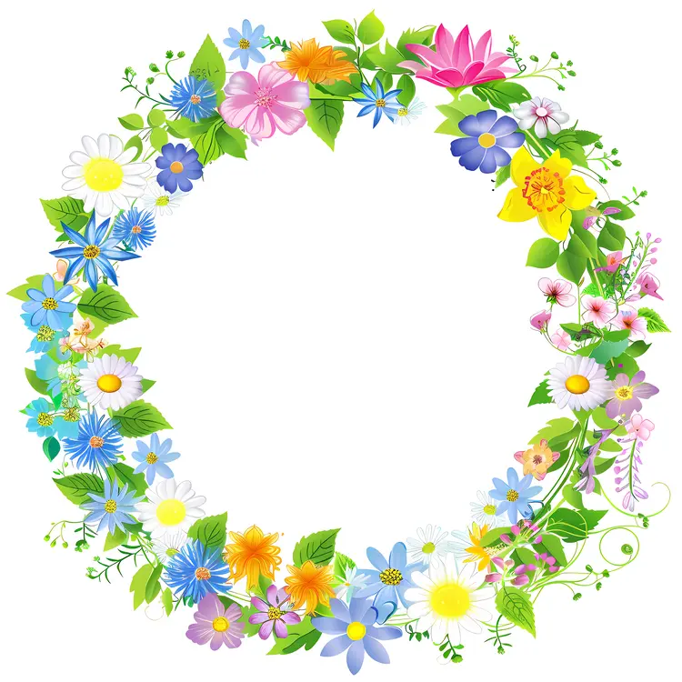 Vibrant Floral Wreath