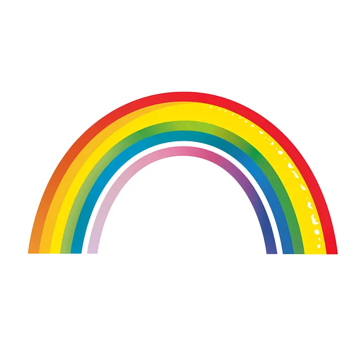 Bright Rainbow with Sparkles
