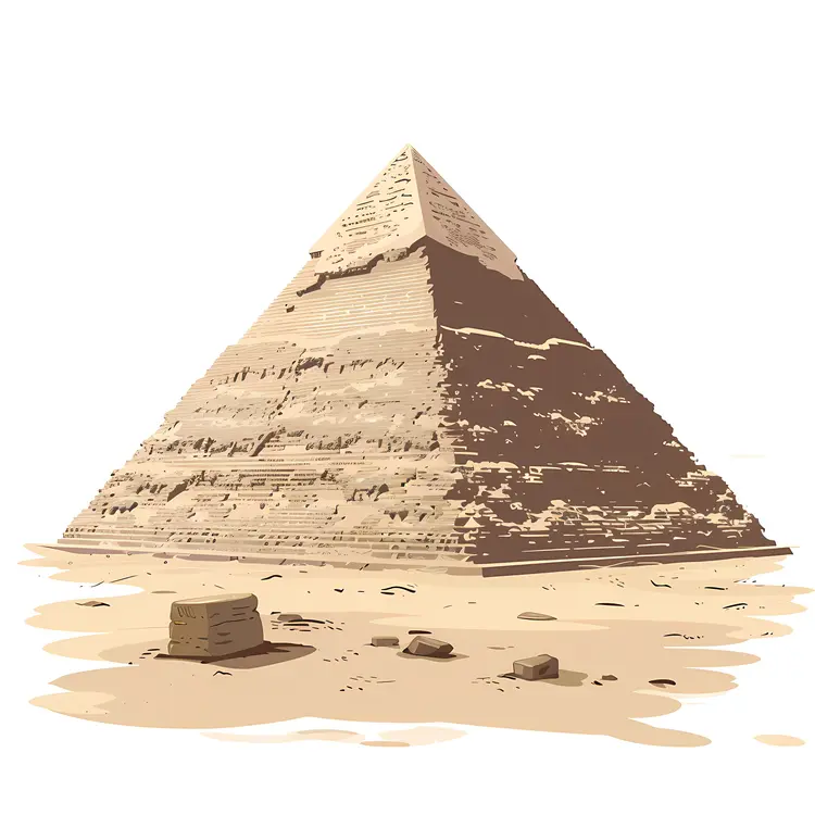 Ancient Egyptian Pyramid in the Desert