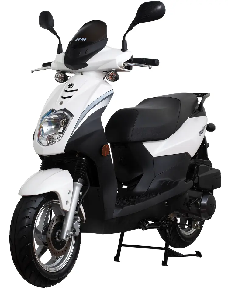 White Scooter for Urban Commuting