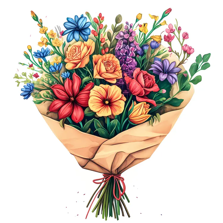 Elegant Colorful Flower Bouquet
