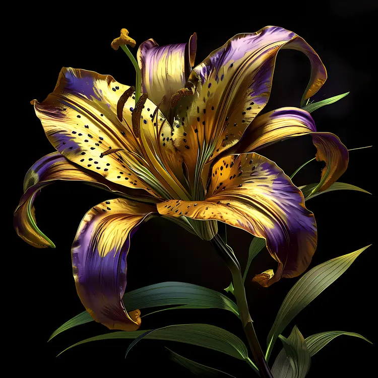 Purple and Gold Lily