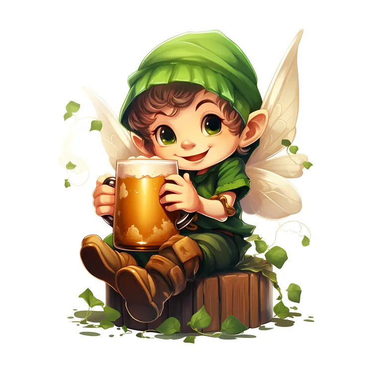 Cute Fairy with Beer Mug