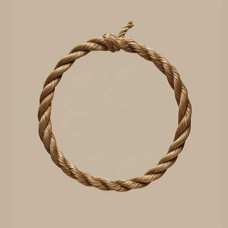 Twisted Rope Circle with Knot