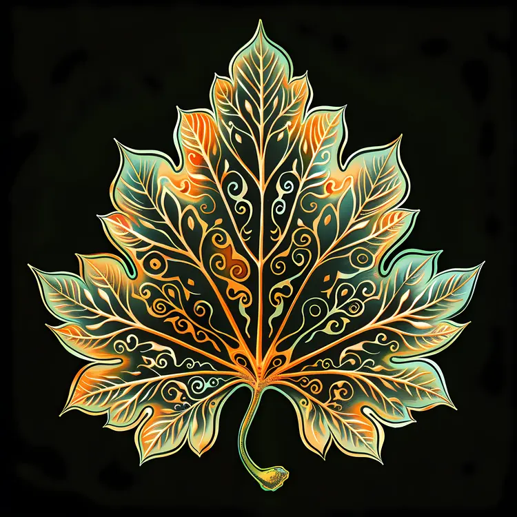Decorative Leaf Illustration for Nature Art