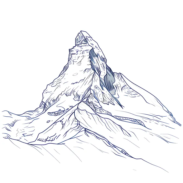 Mountain Drawing Sketch