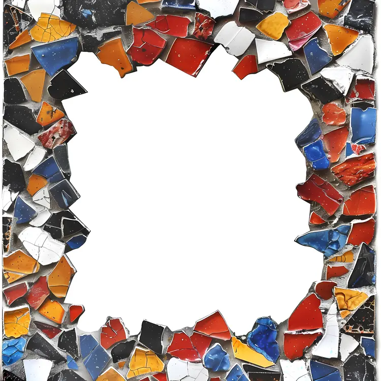 Vibrant Colorful Mosaic Frame